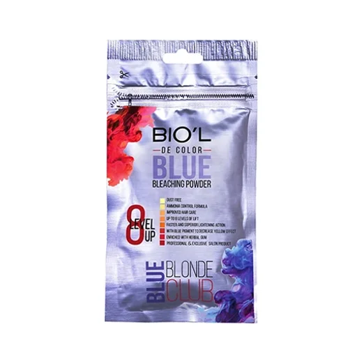 پودر دکلره آبی فاقد غبار 50 گرم بیول