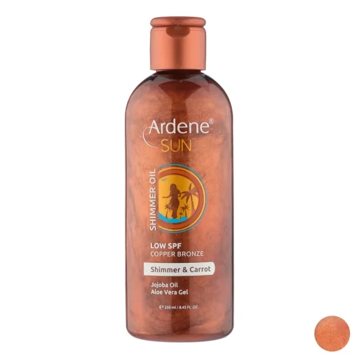 روغن آفتاب حاوی اکلیل برنزه و درخشانکننده برنزه مسی حجم 250 میل آردن سان