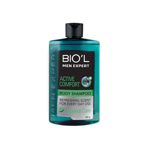 شامپو بدن مردانه اکتیو کامفورت با رایحه هرمس حجم 480 میل بیول
