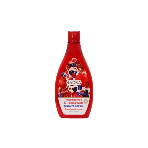 شامپو بدن کرمی ب کمپلکس توت وحشی و انار حجم 400 میل آدرا