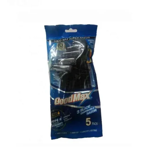 تیغ 3 لبه صابون دار مدل سرمتحرک بسته 5 عددی گود مکس