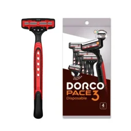 خودتراش مردانه 3 لبه سر متحرک مدل TRA100RD-4P بسته 4 عددی دورکو