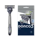 خودتراش مردانه 3 لبه سر ثابت مدل TRC100BL-4P بسته 4 عددی دورکو