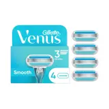 تیغ یدک 3 لبه زنانه مدل Venus Smooth بسته 4 عددی ژیلت