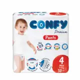 پوشک شورتی کودک سایز 4 بسته 30 عددی کانفی