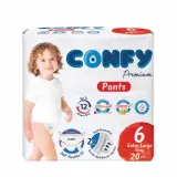 پوشک شورتی کودک سایز 6 بسته 20 عددی کانفی