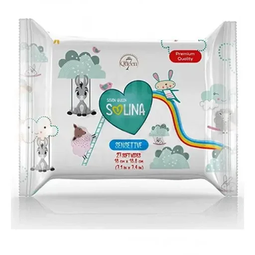 دستمال مرطوب کودک مدل Premium Quality بسته 27 برگ سون کویین