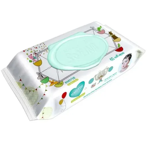 دستمال مرطوب کودک مدل Sensitive بسته 60 برگ سون کویین