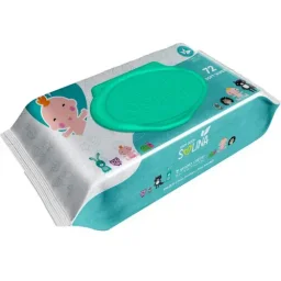دستمال مرطوب کودک مدل سولینا سبز بسته 72 برگ سون کویین