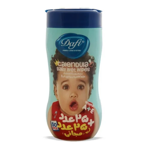 دستمال مرطوب کودک کالاندولا کمر باریک 50 برگ دافی
