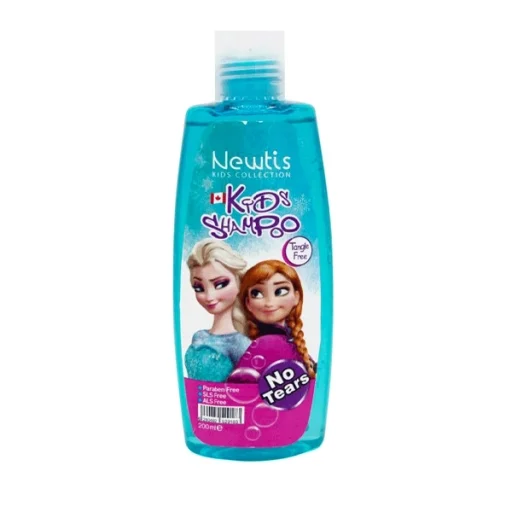 شامپو کودک دخترانه آبی رنگ حجم 200 میل نیوتیس