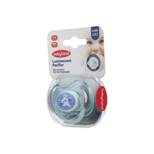 پستانک النا شب تاب ارتودنسی سایز 1 قاب کریستالی بی بی لند