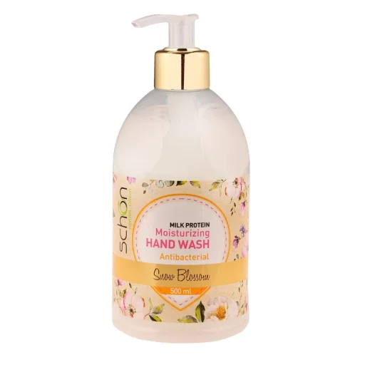 مایع دستشویی کرمی سفید اسنو بلاسم حجم 500 میل شون