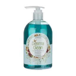 مایع دستشویی شفاف حاوی عصاره گل ابریشم و ورونیکا حجم 500 میل درماکلین
