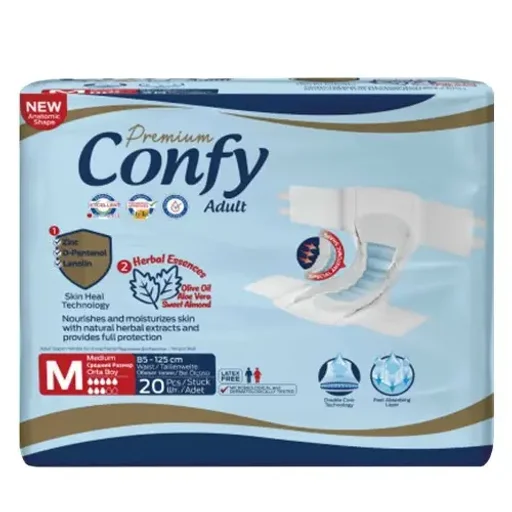 پوشک بزرگسال مدل Medium بسته 20 عددی کانفی