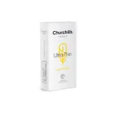 کاندوم نازک اسپرم کش روان کننده وانیل مدل Ultra Thin بسته 12 عددی چرچیلز