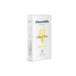 کاندوم نازک اسپرم کش روانکننده وانیل 12 عددی مدل Ultra Thin چرچیلز