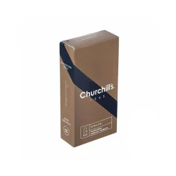 کاندوم نازک تاخیری دابل روانکننده وانیل 12 عددی مدل Ultra Thin چرچیلز