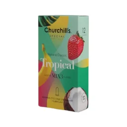 کاندوم اسپشیال روانکننده 12 عددی مدل Natural Classic Tropical چرچیلز