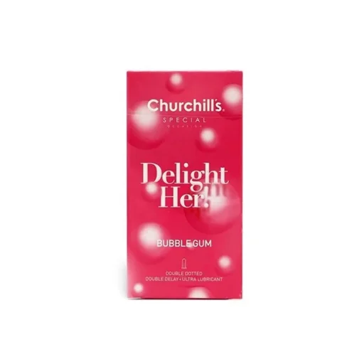 کاندوم اسپشیال خاردار، تاخیری و روانکننده دابل 12 عددی مدل Delight Her چرچیلز