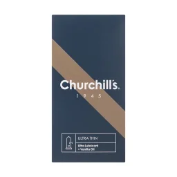 کاندوم نازک روانکننده دابل وانیل 12 عددی مدل Ultra Thin چرچیلز