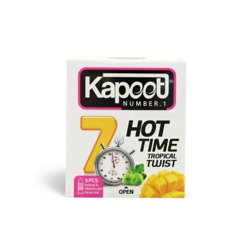 کاندوم فروتی تایم 7 کاره ساده 3 عددی کاپوت