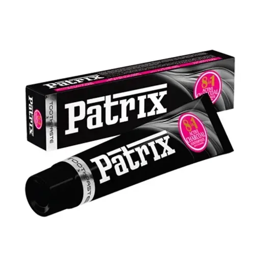 خمیر دندان ذغالی 8 کاره پاتریکس