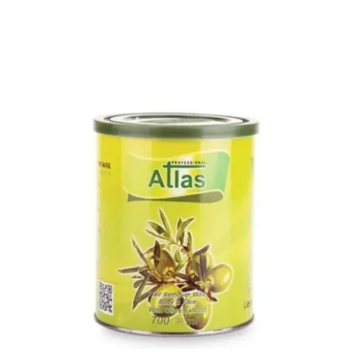 موم دائم گرم با عصاره زیتون کنسروی 700 گرم اطلس