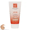 کرم ضدآفتاب SPF60 فاقد چربی کرم پودری رنگی حجم 50 میل مای
