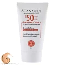 کرم ضدآفتاب SPF50 مناسب پوستهای نرمال تا مختلط رنگی حجم 40 میل اسکن اسکین