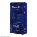 کاندوم اسپشیال تاخیری دابل روانکننده ژل خنک 12 عددی مدل Classic Coolice چرچیلز